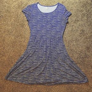Old navy blue and white striped dress